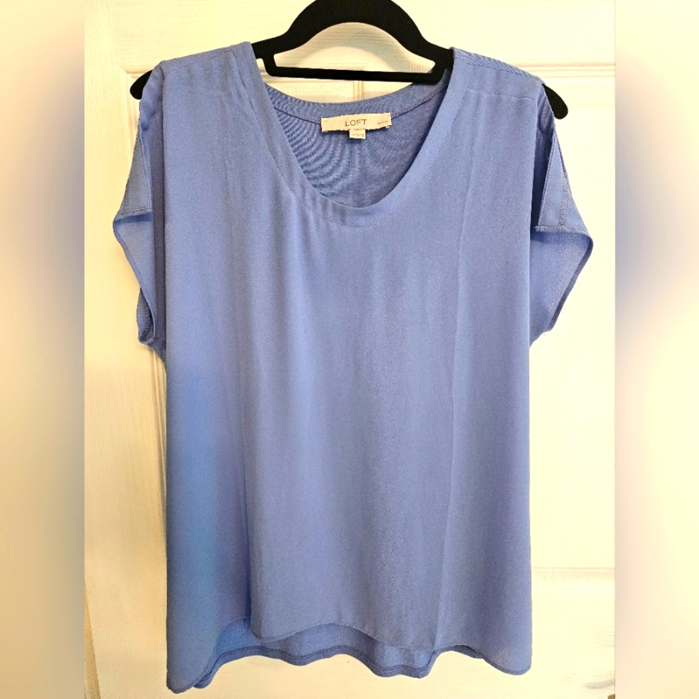 Loft Petite Medium Blue Dress Top